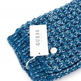 Bonnet bleu en maille tricotée Femme GUESS marque pas cher prix dégriffés destockage