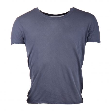 Tee-shirt gris col rond manches courtes Homme AMERICAN VINTAGE marque pas cher prix dégriffés destockage