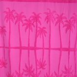 Fouta motif palmier 90x160cm doublée éponge COMPTOIR DE LA PLAGE marque pas cher prix dégriffés destockage