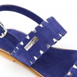 Sandales Mokas plates brides ajour argent Femme LES TROPEZIENNES PAR M.BELARBI marque pas cher prix dégriffés destockage