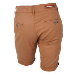 Bermuda chino venili coton stretch popeline revers gansé bouton Homme BLAGGIO marque pas cher prix dégriffés destockage