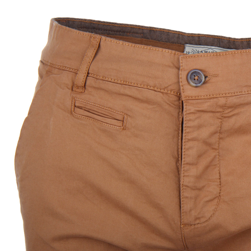 Bermuda chino venili coton stretch popeline revers gansé bouton Homme BLAGGIO marque pas cher prix dégriffés destockage