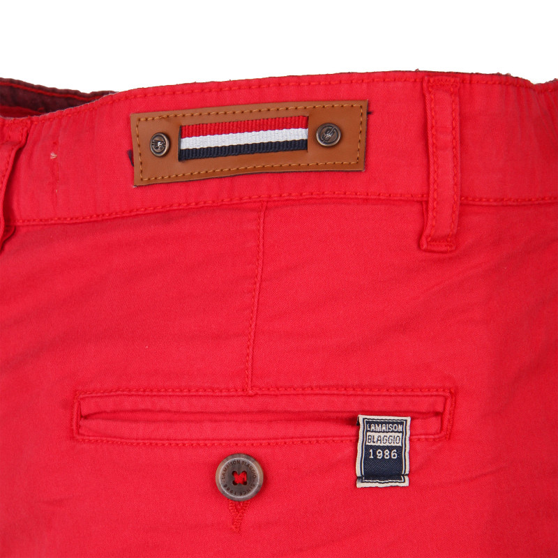 Bermuda chino venili coton stretch popeline revers gansé bouton Homme BLAGGIO marque pas cher prix dégriffés destockage Bermuda chino venili coton stretch popeline revers gansé bouton Homme BLAGGIO marque pas cher prix dégriffés destockage