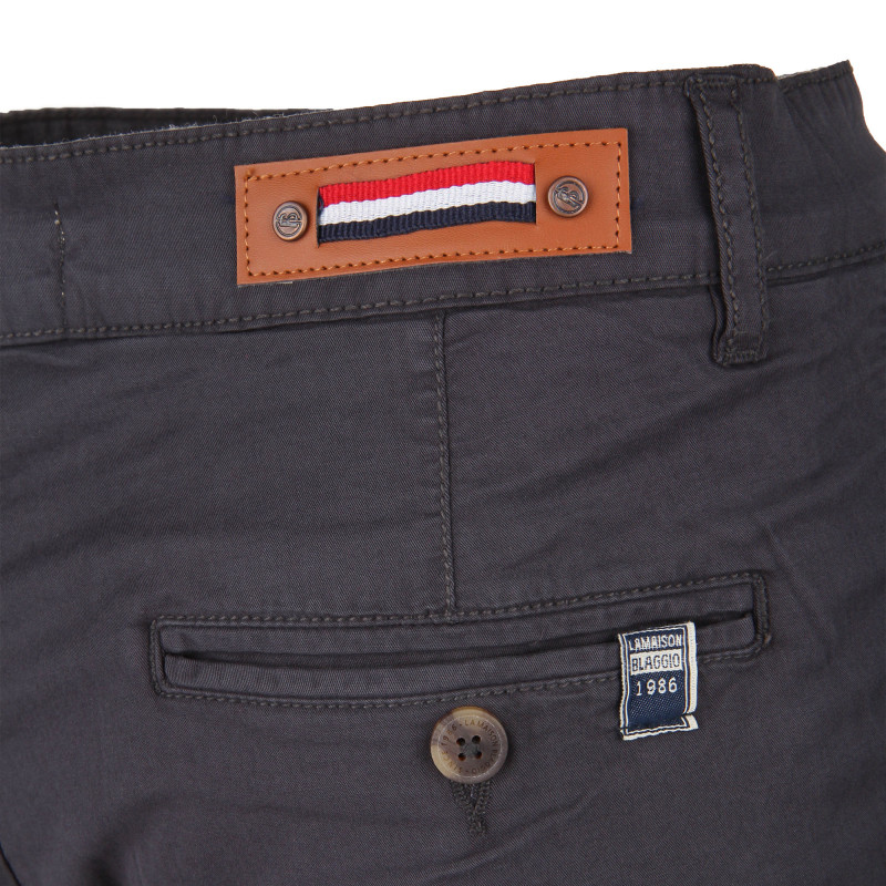 Bermuda chino venili coton stretch popeline revers gansé bouton Homme BLAGGIO marque pas cher prix dégriffés destockage Bermuda chino venili coton stretch popeline revers gansé bouton Homme BLAGGIO marque pas cher prix dégriffés destockage