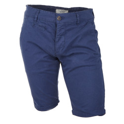 Bermuda chino venili coton stretch popeline revers gansé bouton Homme BLAGGIO marque pas cher prix dégriffés destockage