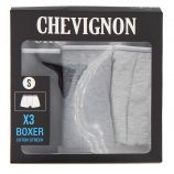 Lot de 3 boxers Boyan coton stretch doux Homme CHEVIGNON marque pas cher prix dégriffés destockage