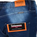 Bermuda denim lavé cordon taille Brava Homme SINEQUANONE marque pas cher prix dégriffés destockage