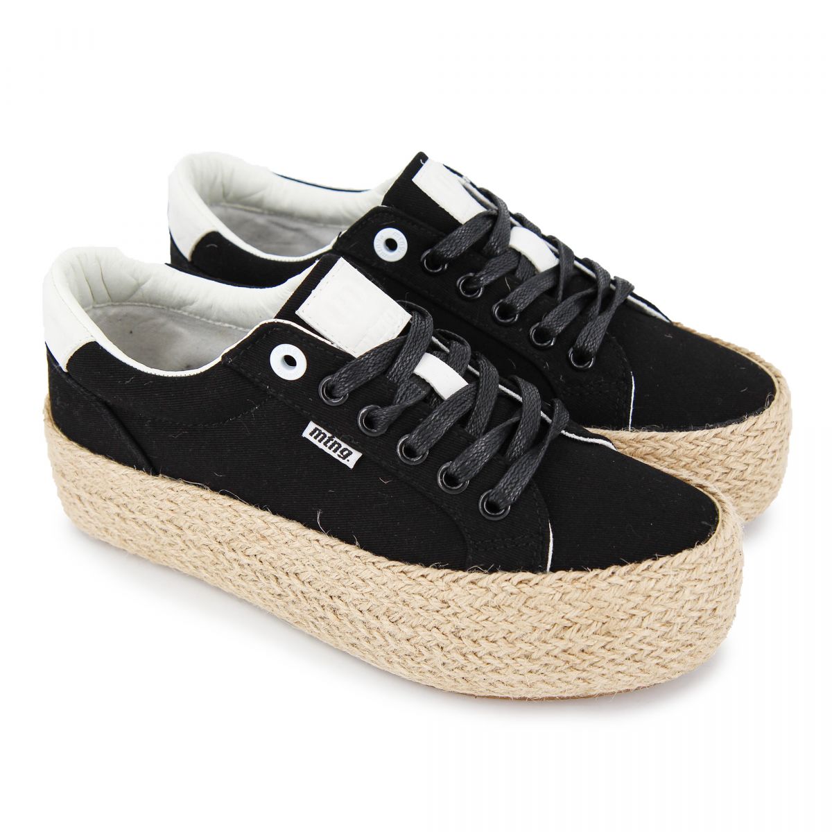 Baskets plateforme semelle corde lacets Femme MUSTANG à prix dégriffé