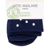 Chaussettes Dominica Argent coton bambou Femme COTE ANGLAISE marque pas cher prix dégriffés destockage
