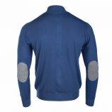 Gilet manches longues laine cachemire coudière Homme REAL CASHMERE marque pas cher prix dégriffés destockage