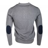 Pull manches longues polo laine cachemire coudière REAL CASHMERE marque pas cher prix dégriffés destockage