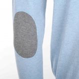 Pull manches longues laine cachemire coudière Homme REAL CASHMERE marque pas cher prix dégriffés destockage
