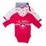 Lot 2 Bodies manches longues Coton bébé LEE COOPER marque pas cher prix dégriffés destockage
