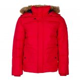 Doudoune manches longues avec capuche fausse fourrure amovible Homme TOMMY HILFIGER marque pas cher prix dégriffés destockage