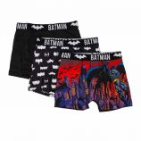 Lot de 3 boxers microfibres noir Homme DC COMICS marque pas cher prix dégriffés destockage