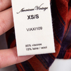 Haut long manches longues rayure laine Femme AMERICAN VINTAGE marque pas cher prix dégriffés destockage Haut long manches longues rayure laine Femme AMERICAN VINTAGE marque pas cher prix dégriffés destockage