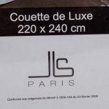 Couette de luxe 220x240 500g/m² JEAN-LOUIS SCHERRER marque pas cher prix dégriffés destockage