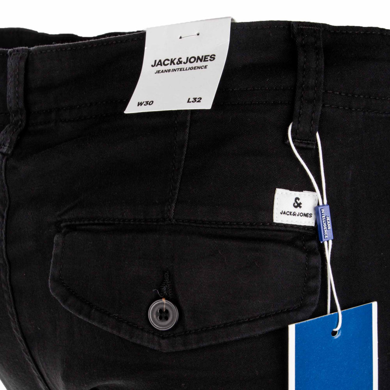 Pantalon cargo uni coton stretch Homme JACK & JONES marque pas cher prix dégriffés destockage Pantalon cargo uni coton stretch Homme JACK & JONES marque pas cher prix dégriffés destockage