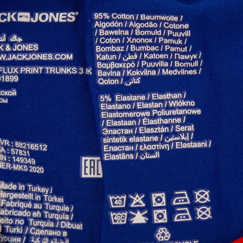 Boxer bleu coton stretch Homme JACK AND JONES marque pas cher prix dégriffés destockage Boxer bleu coton stretch Homme JACK AND JONES marque pas cher prix dégriffés destockage