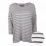 Haut marinière manches 3/4 col bateau Femme VERO MODA marque pas cher prix dégriffés destockage