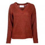 Pull col V manches longues laine alpaga Femme SELECTED