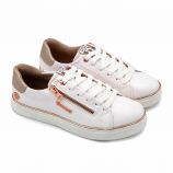 Baskets basses blanches Femme DOCKERS BY GERLI marque pas cher prix dégriffés destockage