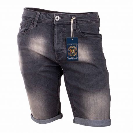 Bermuda en jean délavé coton stretch Verona Homme BLAGGIO marque pas cher prix dégriffés destockage