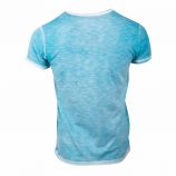Tee shirt coton chiné manches courtes col V Mesa Homme BLAGGIO marque pas cher prix dégriffés destockage