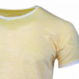 Tee shirt coton chiné manches courtes col V Mesa Homme BLAGGIO marque pas cher prix dégriffés destockage