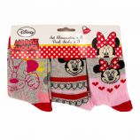 Lot de 3 paires de chaussettes imprimé en coton Minnie mouse Enfant DISNEY
