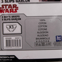Lot de 3 slips imprimé en coton Enfant STAR WARS marque pas cher prix dégriffés destockage
