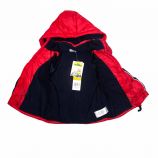 Doudoune à capuche amovible matelassée rouge Enfant MINIONS marque pas cher prix dégriffés destockage