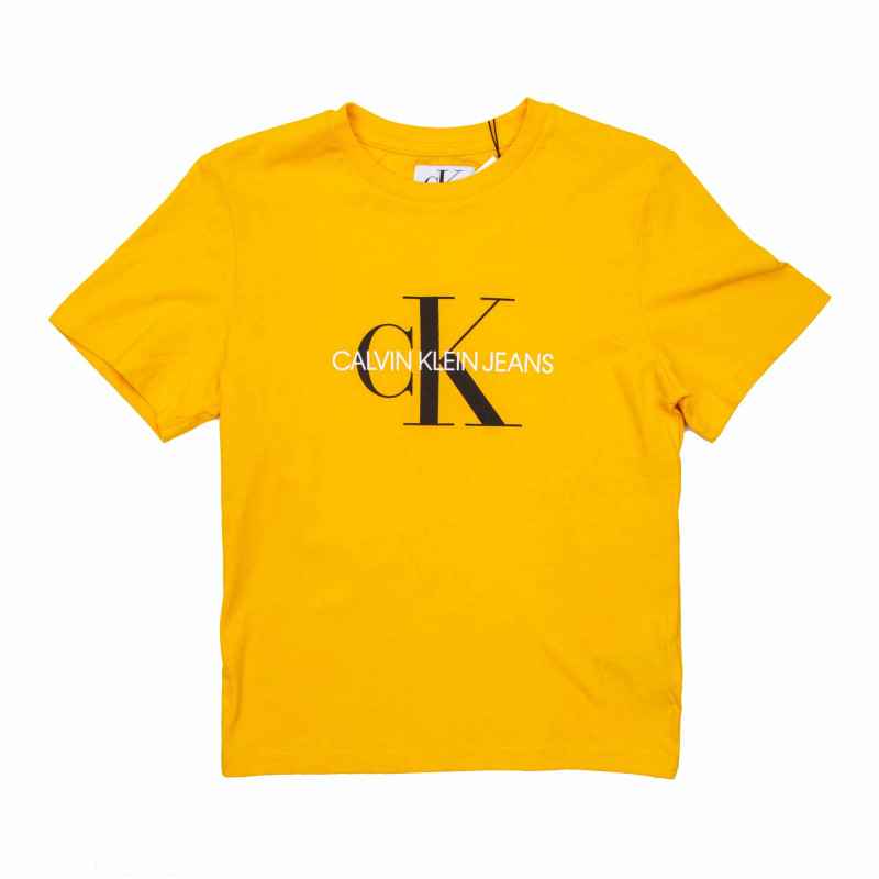 Tee shirt logo CK manches courtes coton Enfant CALVIN KLEIN marque pas cher prix dégriffés destockage