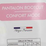 Pantalon bootcut 7/8ème taille haute coton stretch Parvedi Femme DIAB'LESS marque pas cher prix dégriffés destockage