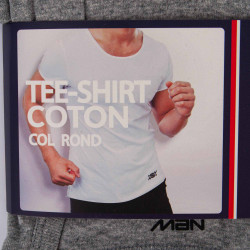 Tee shirt basique cintré coton Homme NEW MAN marque pas cher prix dégriffés destockage