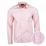 Chemise rose clair classic fit manches longues Homme NEW MAN