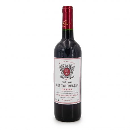 Vin rouge AOC Graves 75CL 2018 CHATEAU DES TOURELLES marque pas cher prix dégriffés destockage