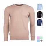 Pull laine cachemire col rond coudières Homme REAL CASHMERE