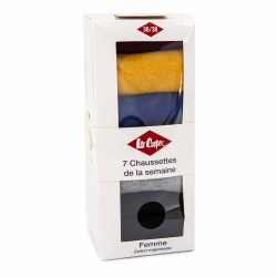 7 chaussettes de la semaine corane Femme LEE COOPER marque pas cher prix dégriffés destockage 7 chaussettes de la semaine corane Femme LEE COOPER marque pas cher prix dégriffés destockage