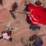 Foulard motif fleurs coton 90x180 cm Femme MANOUKIAN marque pas cher prix dégriffés destockage