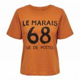 Tee shirt manches courtes col rond inscription Le marais 68 Femme JACQUELINE DE YONG