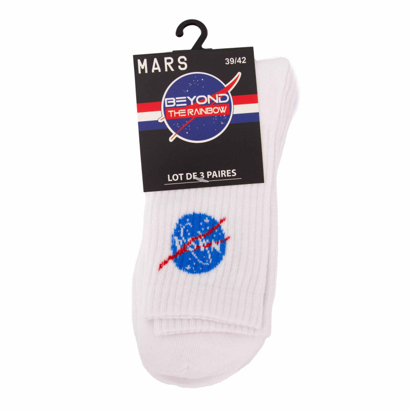 Chaussettes lot x3 t39-46 nasa gns0063sbis Homme NASA