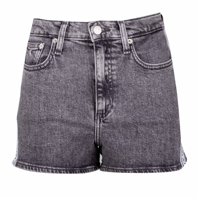 Short en jean bande logo poche tendance Fille CALVIN KLEIN marque pas cher prix dégriffés destockage
