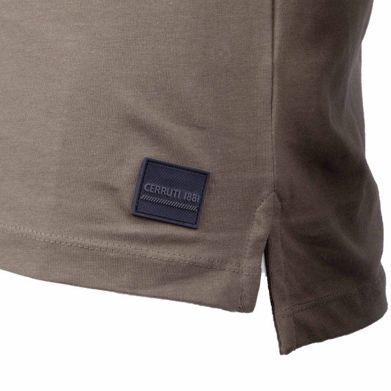 Polo manches courtes coton doux bande logo épaule ballabile Homme CERRUTI marque pas cher prix dégriffés destockage