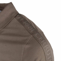 Polo manches courtes coton doux bande logo épaule ballabile Homme CERRUTI marque pas cher prix dégriffés destockage