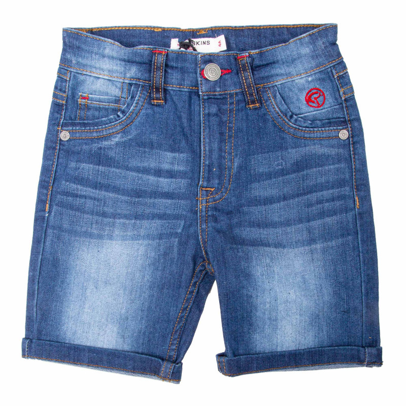 Bermuda denim jean coton stretch délavé poches 774654 Enfant REDSKINS marque pas cher prix dégriffés destockage