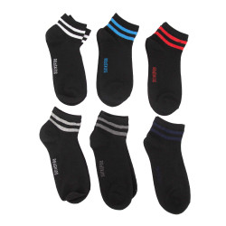 Pack de 6 socquettes rayées multicolores ricardo Homme REDSKINS marque pas cher prix dégriffés destockage Pack de 6 socquettes rayées multicolores ricardo Homme REDSKINS marque pas cher prix dégriffés destockage