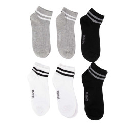 Pack de 6 socquettes rayées multicolores ricardo Homme REDSKINS marque pas cher prix dégriffés destockage Pack de 6 socquettes rayées multicolores ricardo Homme REDSKINS marque pas cher prix dégriffés destockage