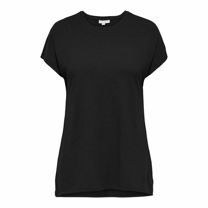 Tee shirt long col rond manches courtes stretch Femme ONLY
