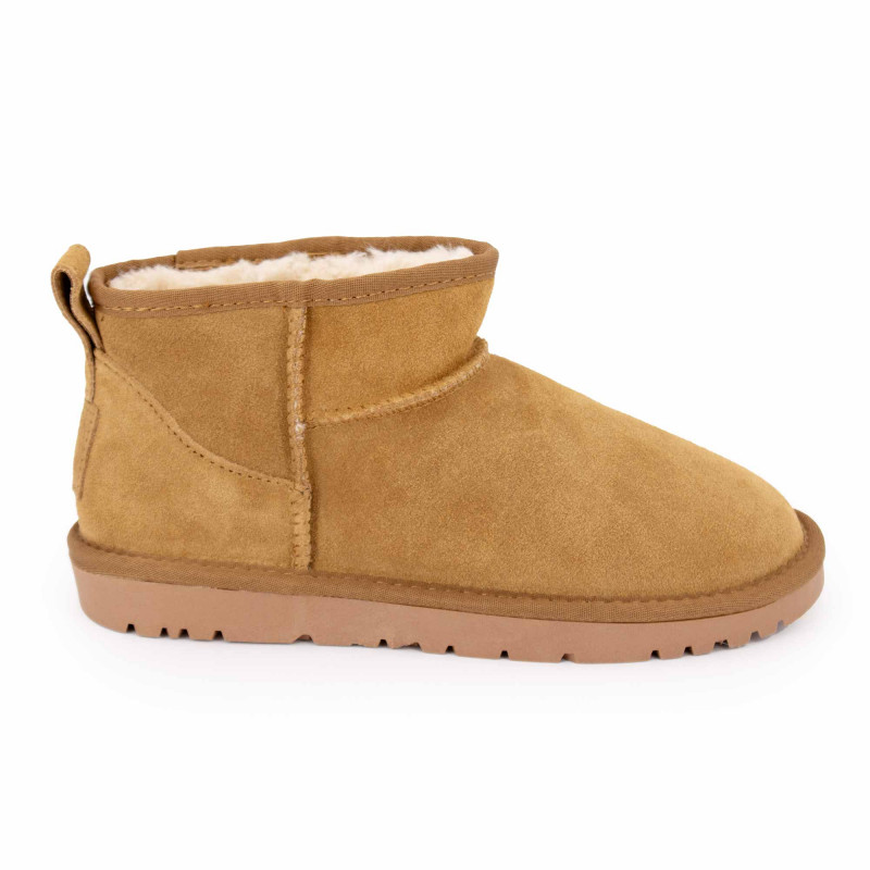Bottines basses fourrées tige cuir doublées synthétique Femme KELARA marque pas cher prix dégriffés destockage